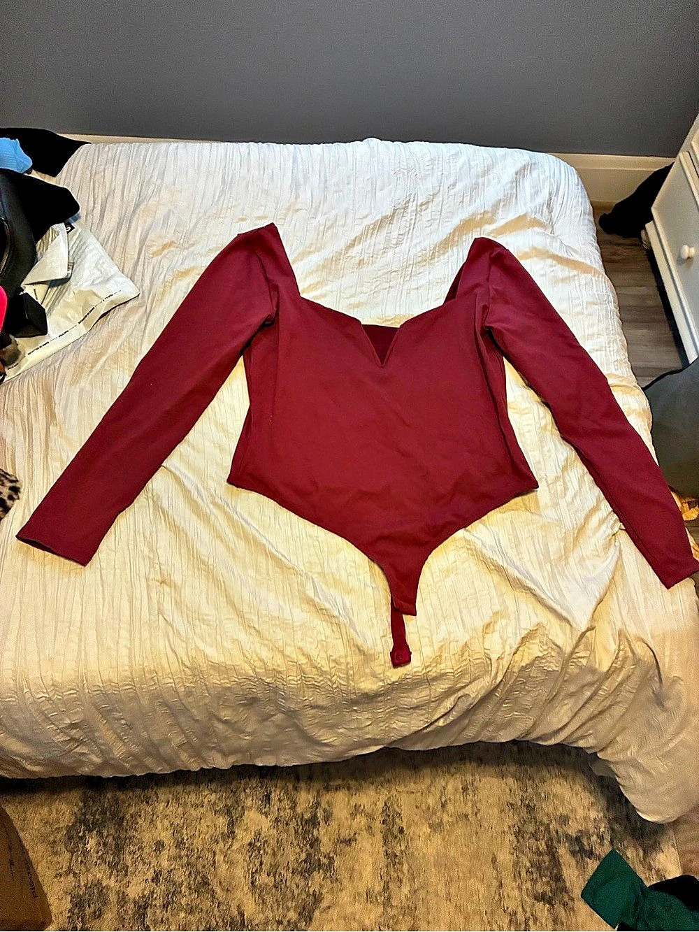 Free People Bodysuit in Burgundy